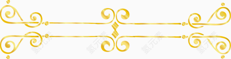 金黄设计元素花纹装饰