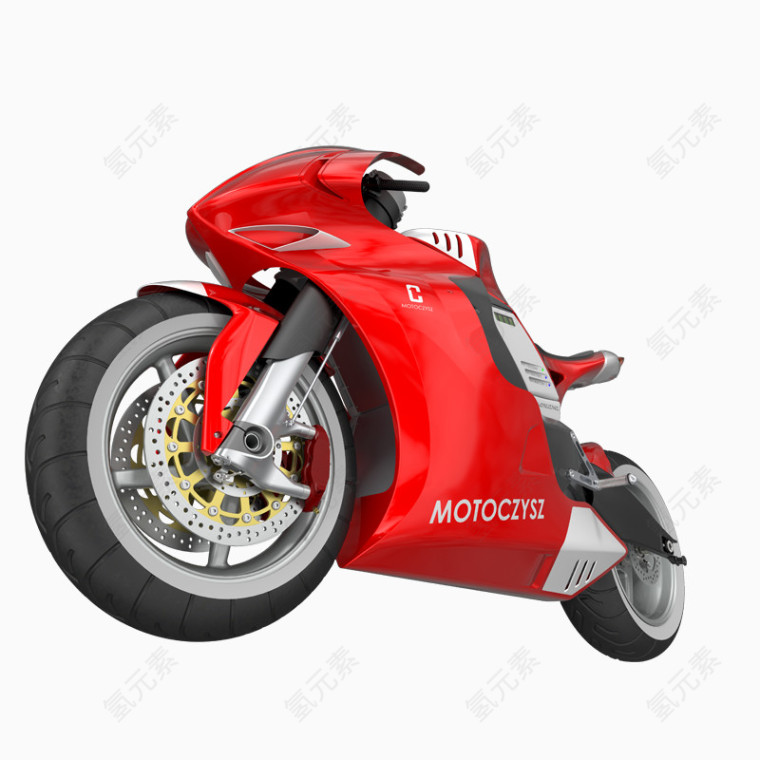 红色的摩托车