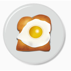 可爱早餐煎蛋矢量图