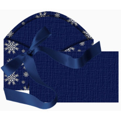 蓝色蝴蝶结和信封