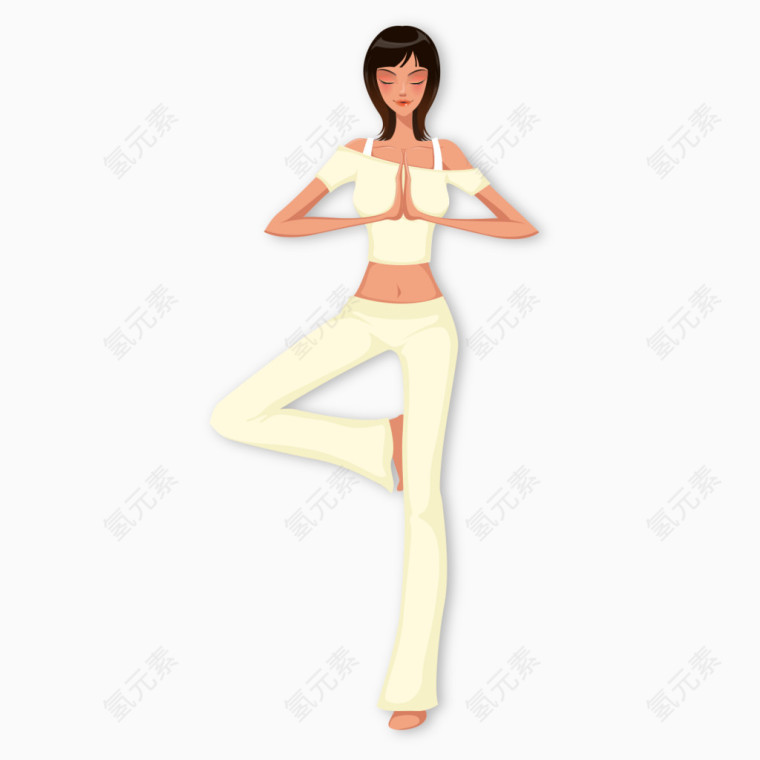 少女瑜伽姿势图片