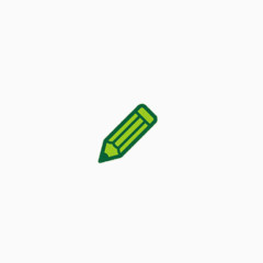 简约小清新绿色可爱铅笔