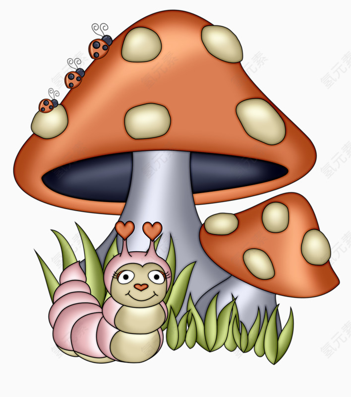 毛毛虫和小蘑菇