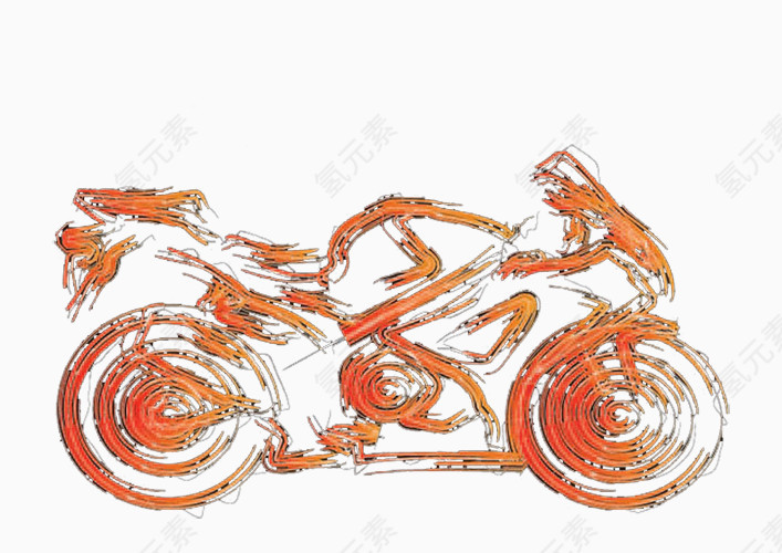 抽象的摩托车