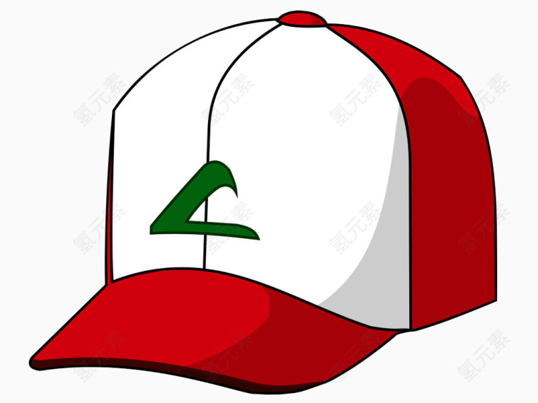 红白棒球帽