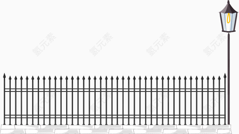 矢量手绘栅栏