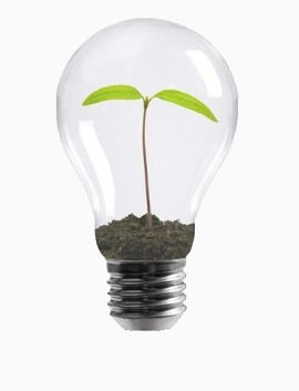 创意绿色节能灯泡素材