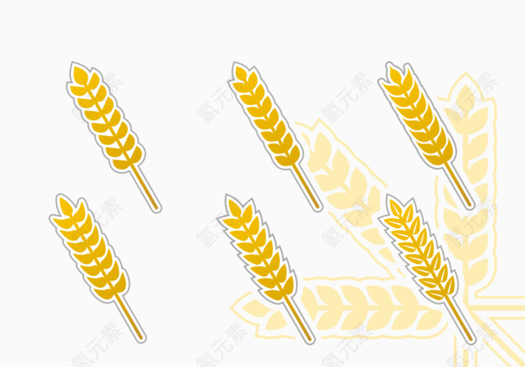 麦芽麦穗矢量图