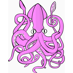 紫色的章鱼
