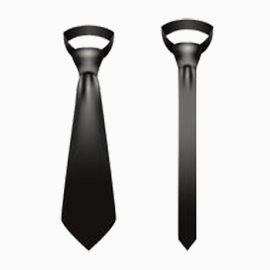 黑色领带免抠素材