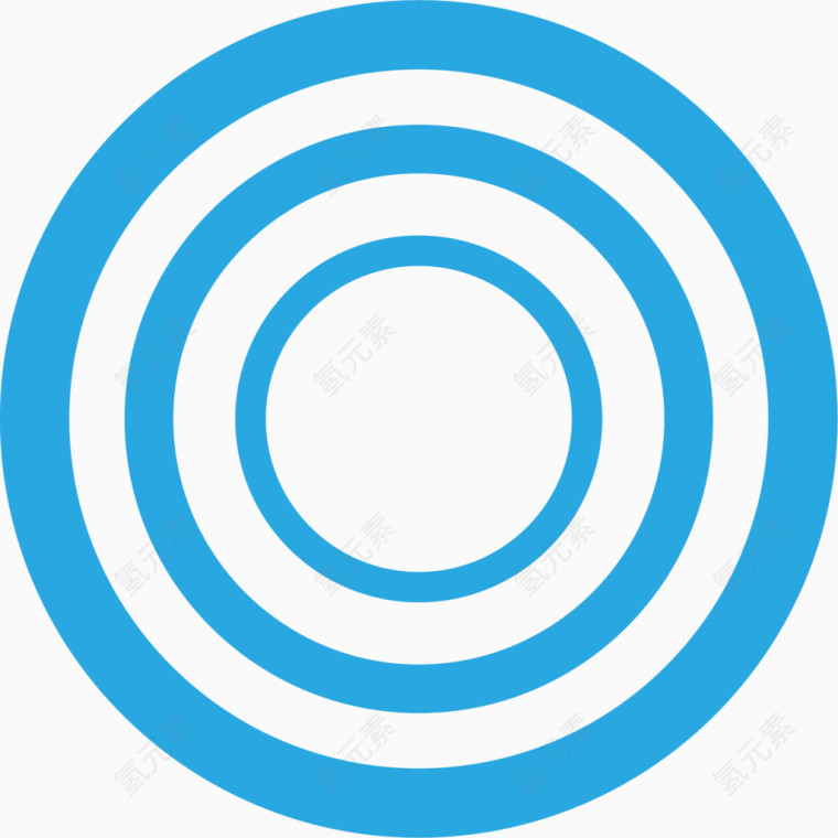 蓝色圆圈圆环虚线圆元素