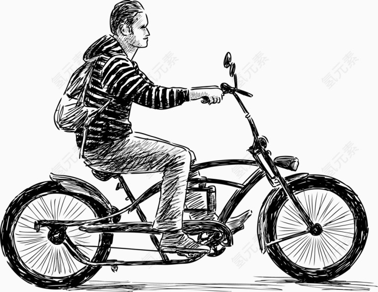 一个骑自行车的男人
