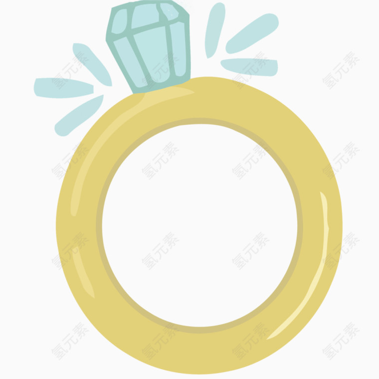 矢量钻石戒指婚礼素材