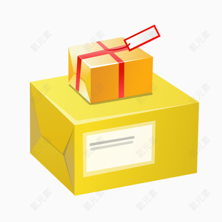 黄色礼品盒图像