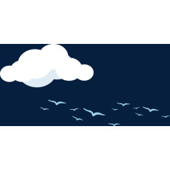 白云和海鸥