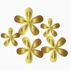 金色的花瓣矢量素材