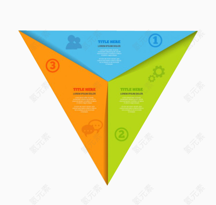 三色三角图标