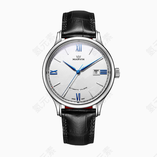 摩纹瑞士魅力蓝针手表
