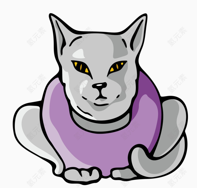 紫色的猫