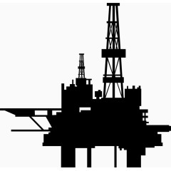 矢量石油砖井台剪影7
