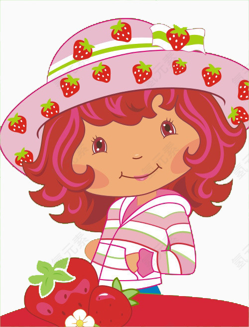 草莓帽子姑娘