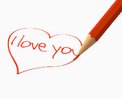I love you铅笔字