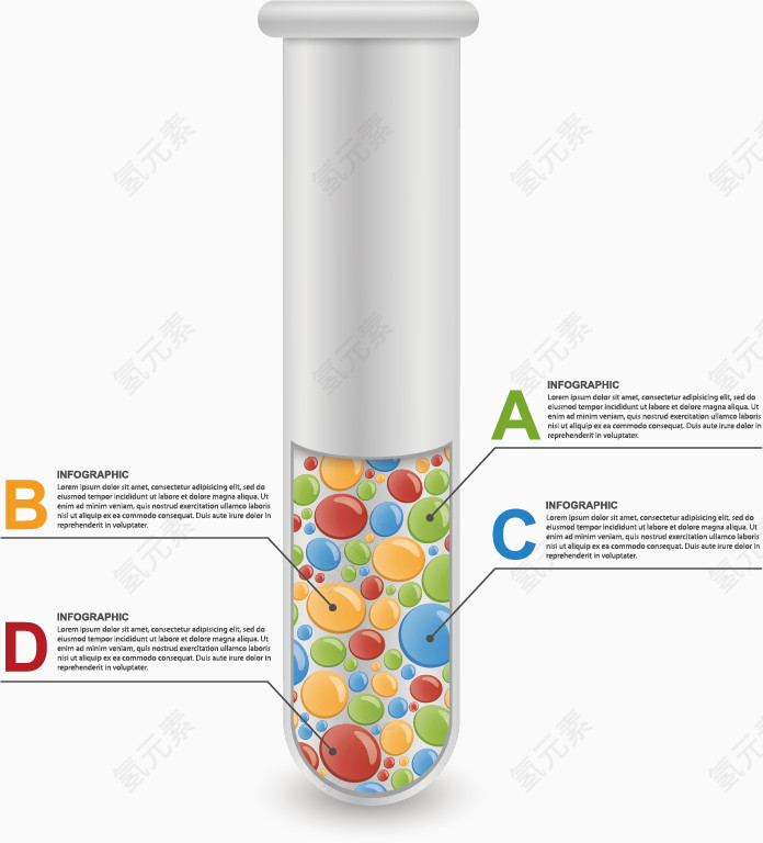 矢量试管图表