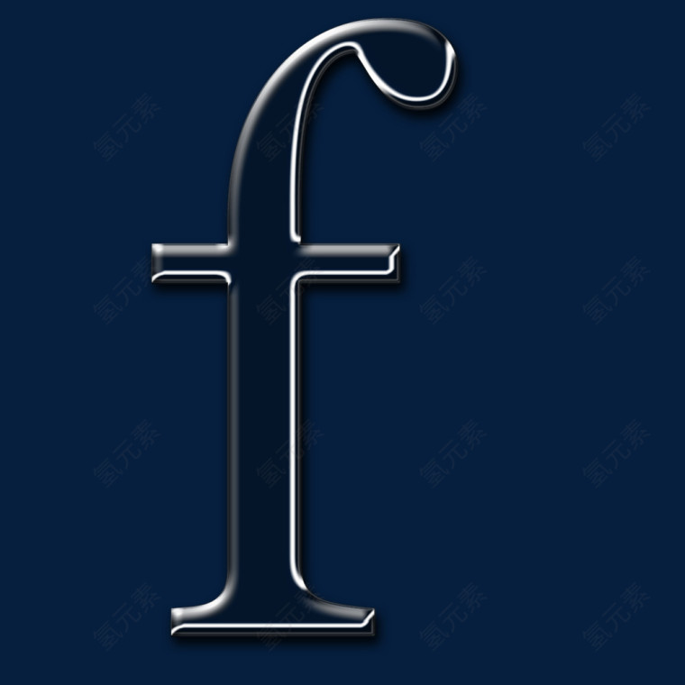 玻璃立体字母f