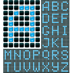 LED数字字母像素装饰图案
