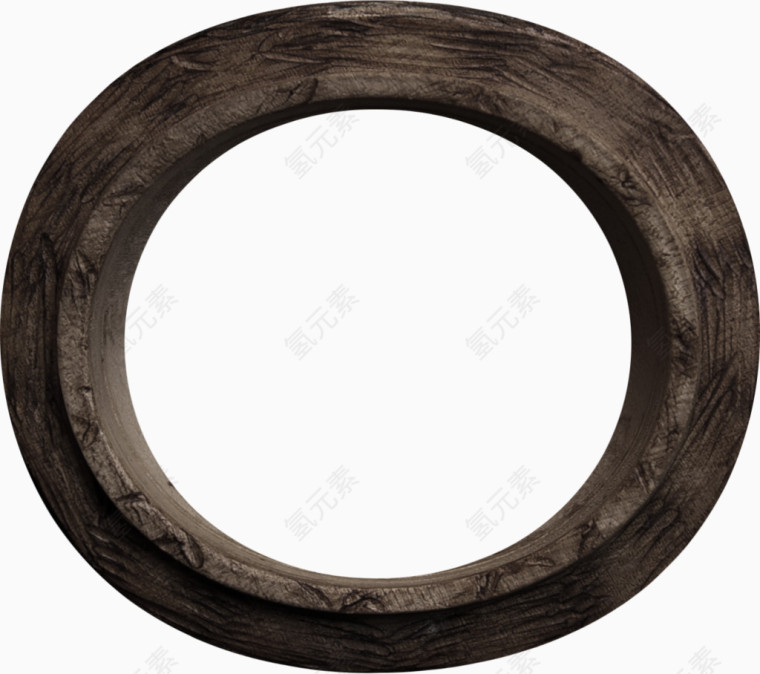 黑色木质圆环