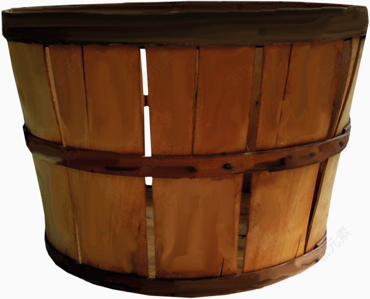 复古木制水桶