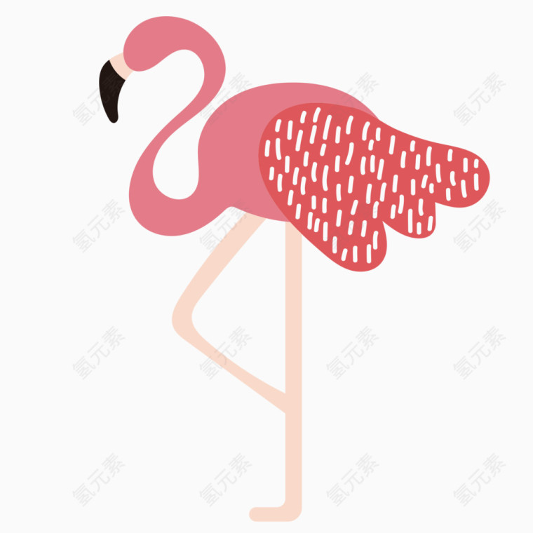 矢量火烈鸟