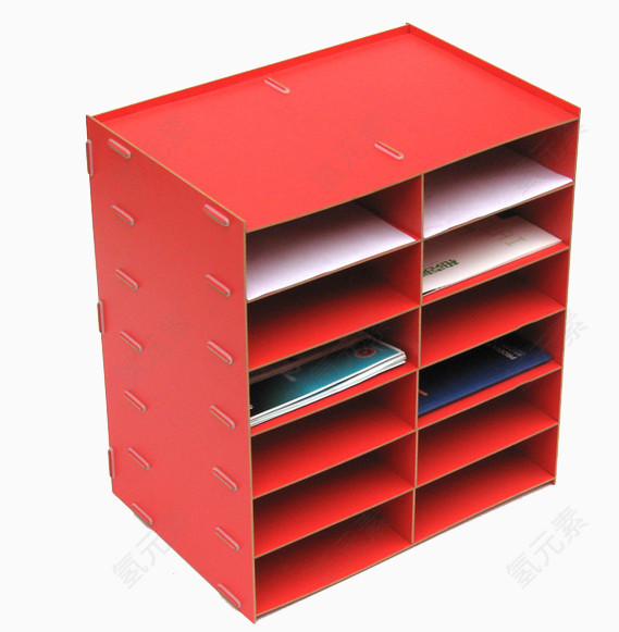 红色书柜
