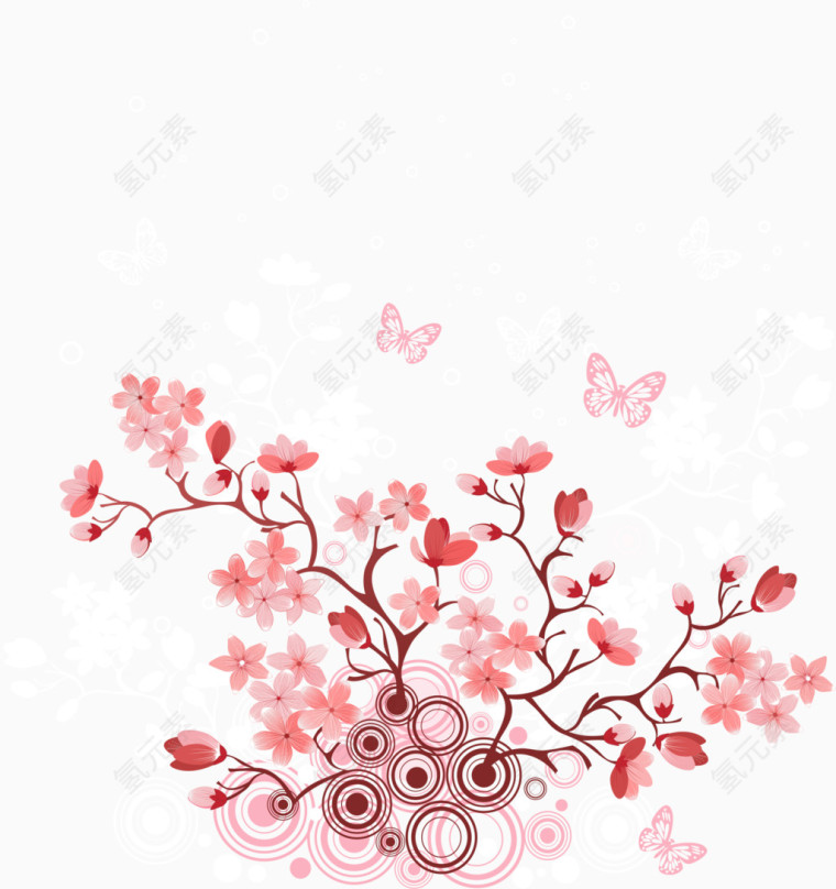 浪漫的樱花树