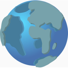 地球卡通蓝色球形
