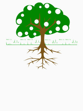 树 树根矢量图
