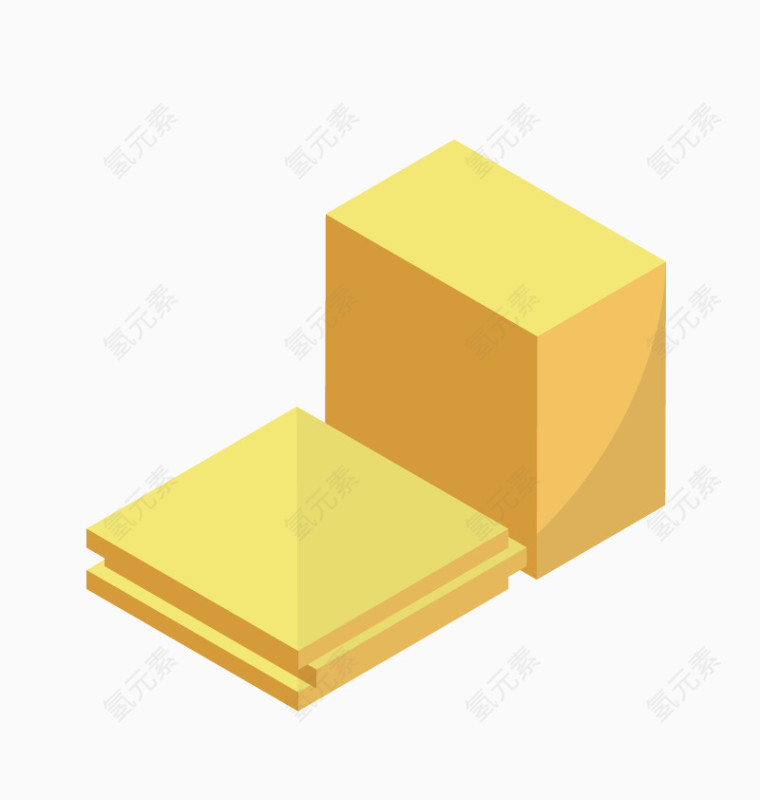 矢量方形奶酪