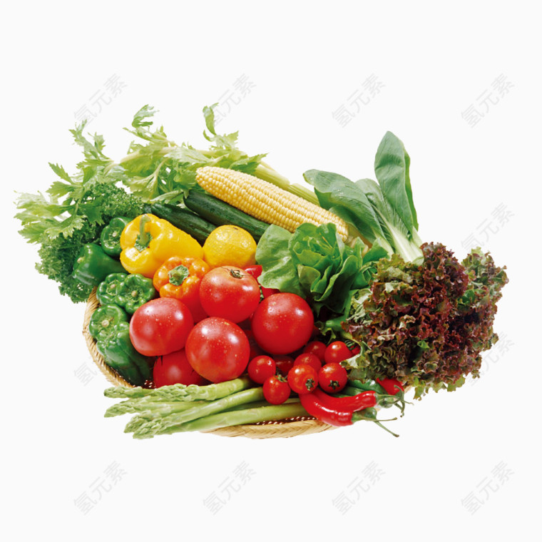 各种蔬菜堆