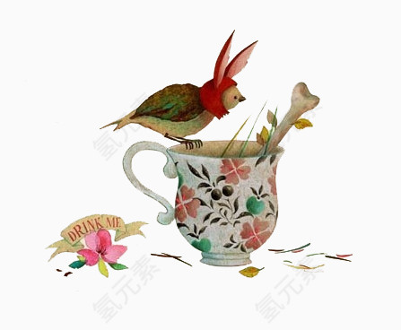 茶饮创意装饰图案