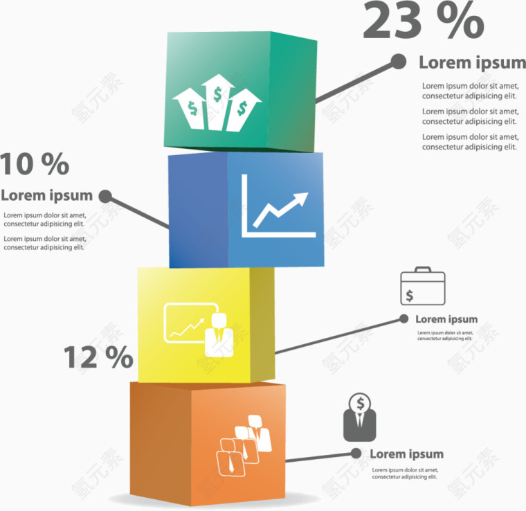 矢量立体几何图表