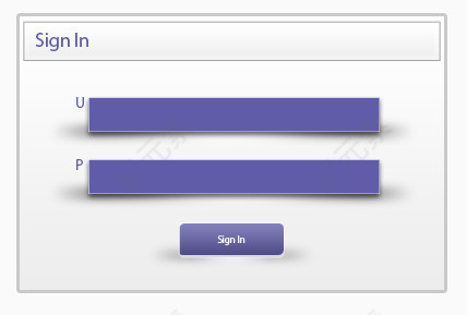 紫色UI登录窗口