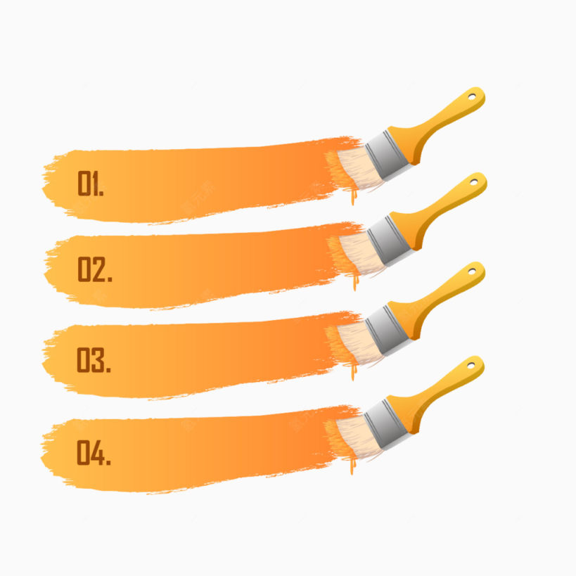 矢量ppt油漆刷子下载