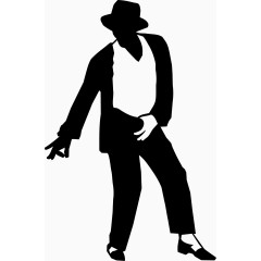 迈克尔杰克逊舞蹈剪影素材