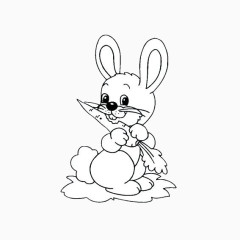 吃萝卜的兔子