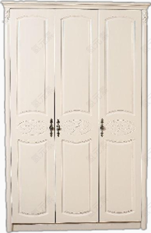 白色三门衣柜