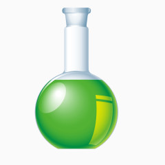 圆形烧瓶绿色实验液体