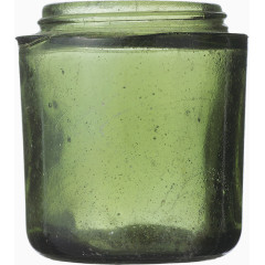 复古绿色透明玻璃瓶瓶子