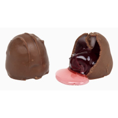 可口的巧克力覆盖的樱桃