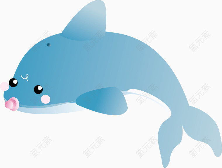 海豚宝宝矢量图