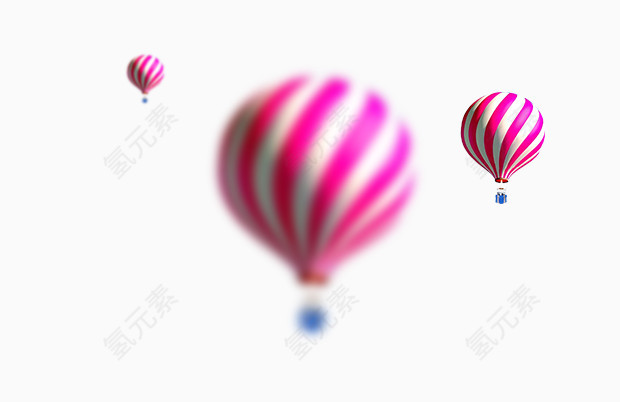 立体热气球装饰免费素材